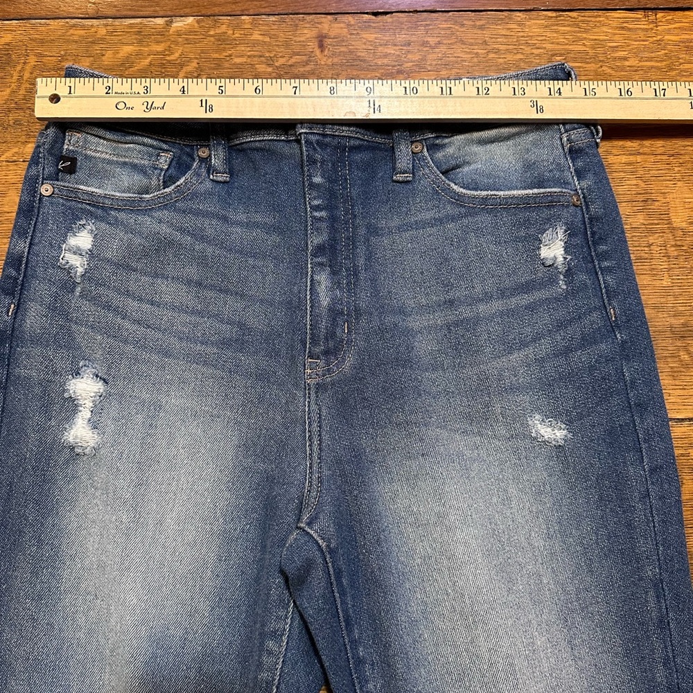 Kancan‎ women’s jeans sz 29 raw hem distressed high rise - Picture 7 of 9